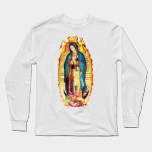 Our Lady of Guadalupe Crowned by Angels Long Sleeve T-Shirt